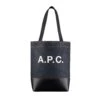A.P.C. Axelle Denim & Leather Tote Bag - Dark Navy -Emporio Clothing Shop a p c axelle denim leather tote bag dark navy p45035 478469 image