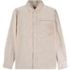 A.P.C. Basile Brodée Poitrine Overshirt - Ecru -Emporio Clothing Shop a p c basile brodee poitrine overshirt ecru p60790 898586 image