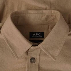 A.P.C. Basile Overshirt - Beige -Emporio Clothing Shop a p c basile overshirt beige p58456 854211 image