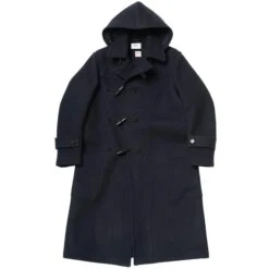 Allevol 'Pat' Duffle Coat - Black And Navy