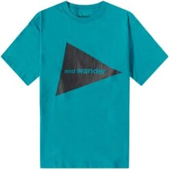 And Wander Big Logo T-Shirt - Blue