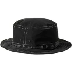 And Wander JQ Tape Bucket Hat - Black
