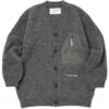 And Wander Shetland Wool Cardigan - Gray -Emporio Clothing Shop and wander shetland wool cardigan gray p61198 909469 image