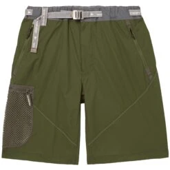 And Wander Straight-Leg Mesh-Trimmed Ripstop Shorts - Khaki