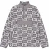 And Wander X Maison Kitsuné Checkers Fleece Pullover - Gray