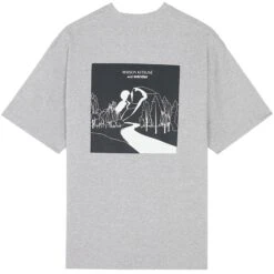 And Wander X Maison Kitsuné Dry Cotton T-Shirt - Gray -Emporio Clothing Shop and wander x maison kitsune dry cotton t shirt gray p59322 873930 image