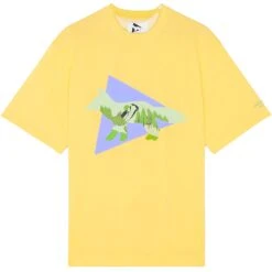 And Wander X Maison Kitsuné Dry Cotton T-Shirt - Yellow