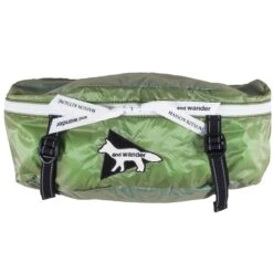And Wander X Maison Kitsune Logo Ripstop Belt Bag - Green