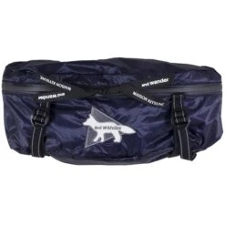 And Wander X Maison Kitsune Logo Ripstop Belt Bag - Navy