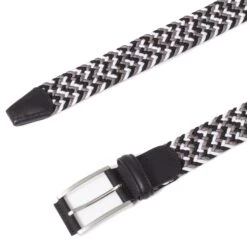 Anderson's Belts Elastic Woven Belt - Black/Grey -Emporio Clothing Shop andersons belts elastic woven belt black grey p32770 175250 image