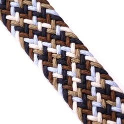 Anderson's Belts Woven Belt - Brown/Blue -Emporio Clothing Shop andersons belts woven belt brown blue p55060 766621 image