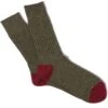 Anonymous Ism Tweed Nep Crew Socks - Olive
