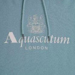 Aquascutum Large Logo Hoodie - Avio -Emporio Clothing Shop aquascutum large logo hoodie avio p60606 892491 image