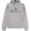 Aquascutum Large Logo Hoodie - Grey Mel