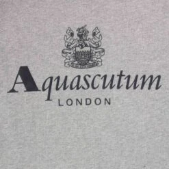 Aquascutum Large Logo Sweatshirt - Grey Mel -Emporio Clothing Shop aquascutum large logo sweatshirt grey mel p60614 892587 image
