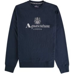 Aquascutum Large Logo Sweatshirt - Navy