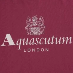 Aquascutum Large Logo T-Shirt - Cordovan -Emporio Clothing Shop aquascutum large logo t shirt cordovan p60628 892765 image