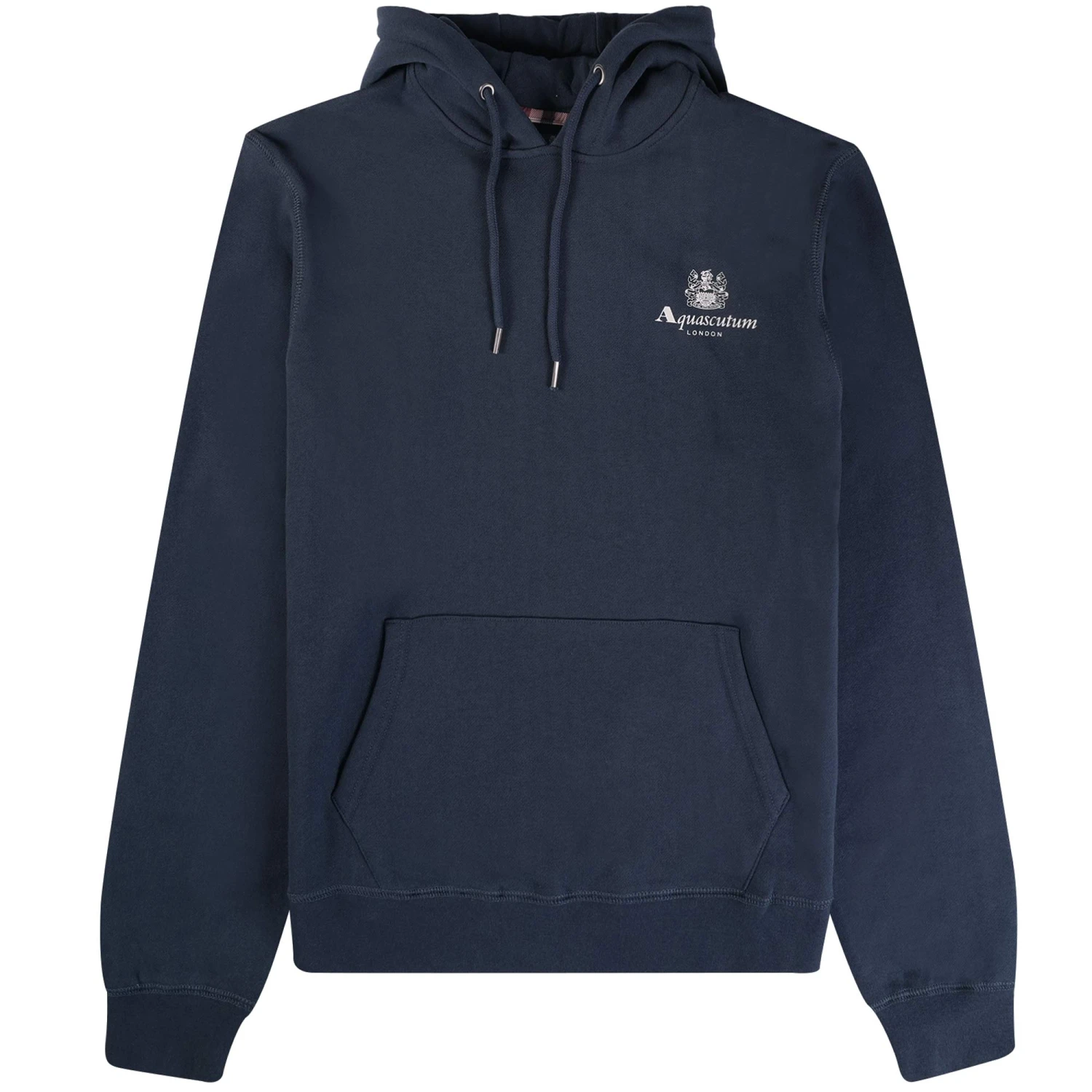 Aquascutum Small Logo Hoodie - Navy 3 Aquascutum Small Logo Hoodie - Navy