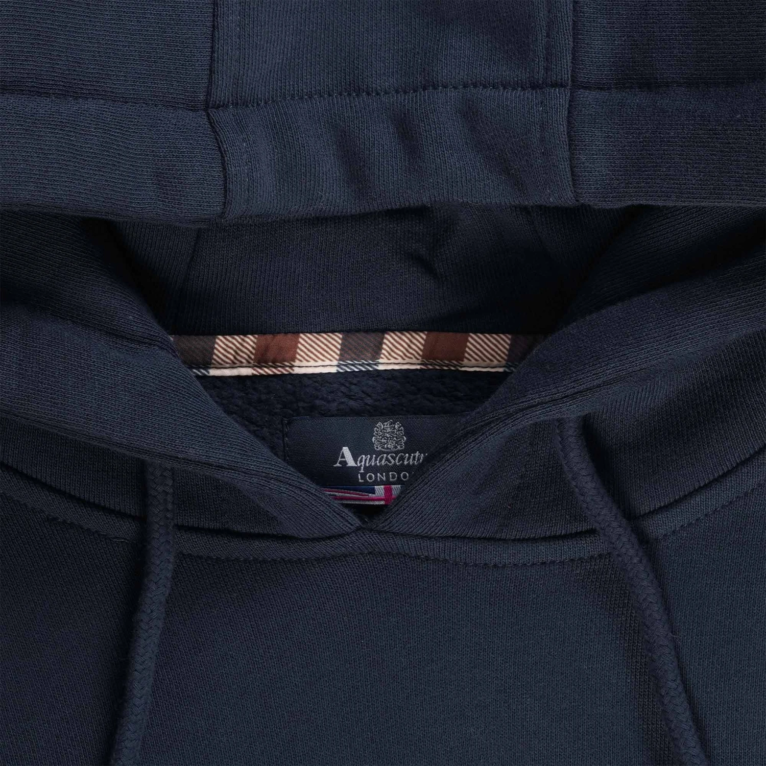 Aquascutum Small Logo Hoodie - Navy 4 Aquascutum Small Logo Hoodie - Navy - Image 2