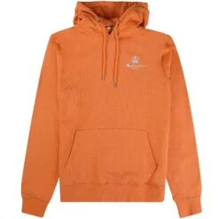Aquascutum Small Logo Hoodie - Rust
