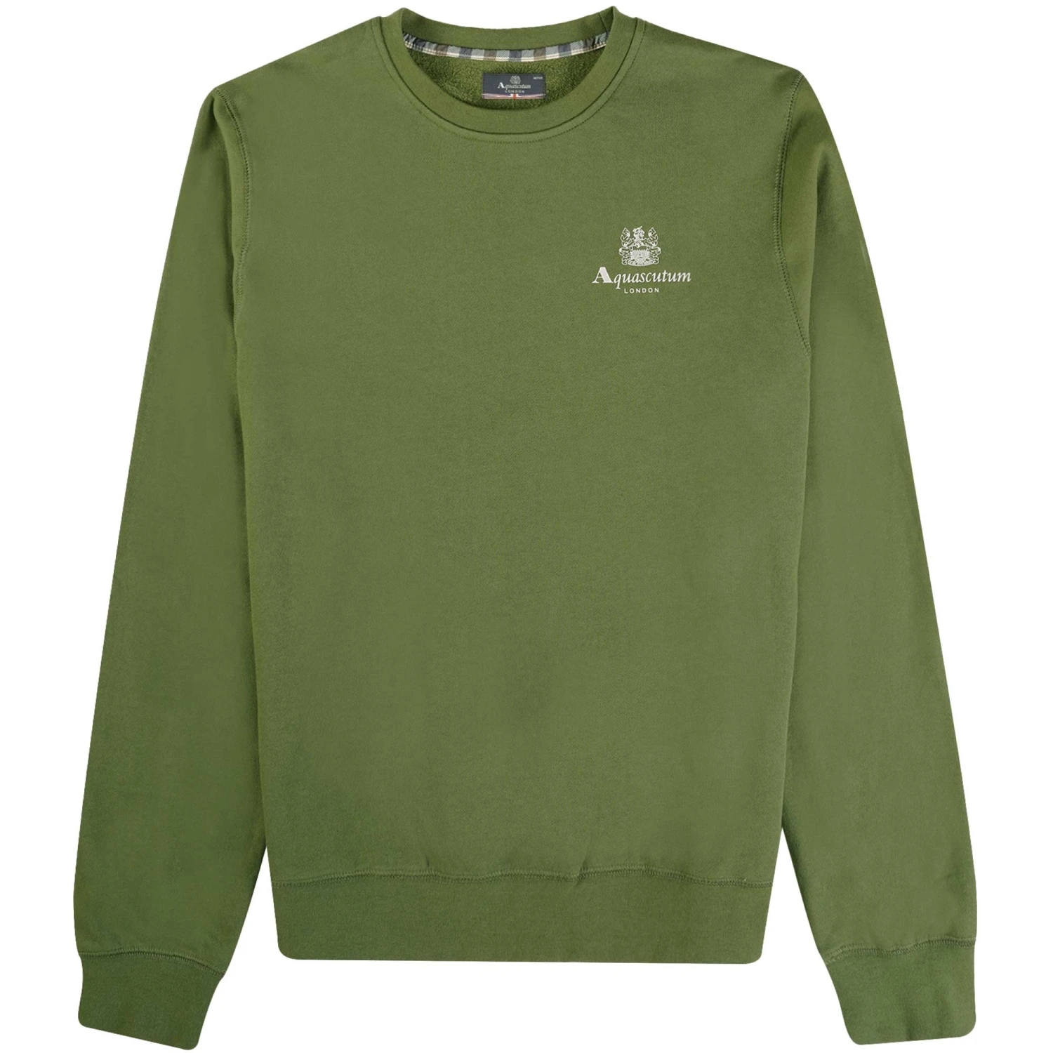 Aquascutum Small Logo Sweatshirt - Army Green 3 Aquascutum Small Logo Sweatshirt - Army Green