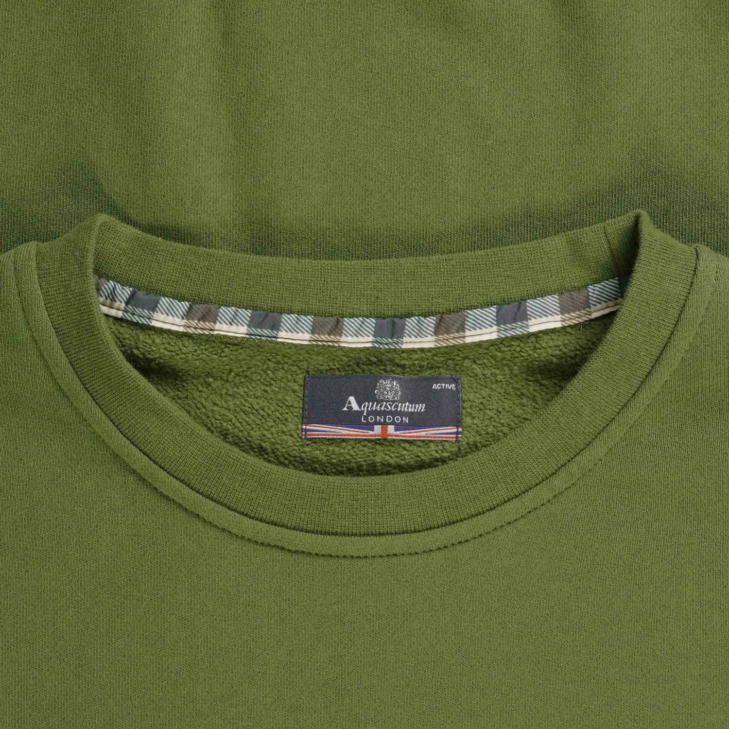 Aquascutum Small Logo Sweatshirt - Army Green 4 Aquascutum Small Logo Sweatshirt - Army Green - Image 2