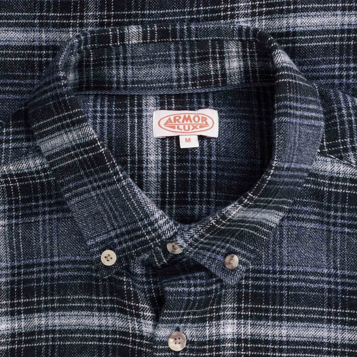 Armor-Lux Armor Lux Checked Overshirt - Tartan Navy 4 Armor-Lux Armor Lux Checked Overshirt - Tartan Navy - Image 2