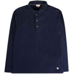 Armor-Lux Armor Lux Long Sleeve Polo Shirt - Marine