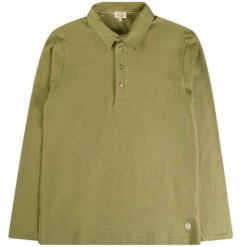 Armor-Lux Armor Lux Long Sleeve Polo Shirt - Oliva