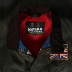 Emporio Clothing Shop -Emporio Clothing Shop barbour international archive stuarts limited edition union jack waxed jacket dark olive p56479 808328 image