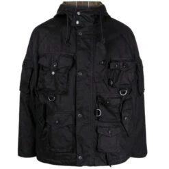Barbour X Baracuta Clayton Wax Jacket - Black