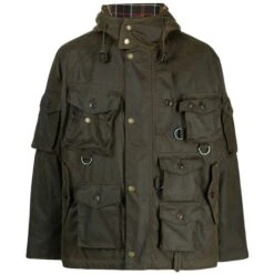 Barbour X Baracuta Clayton Wax Jacket - Olive