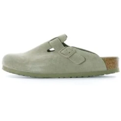 Birkenstock Boston Soft Suede Footbed - Faded Khaki