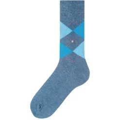 Burlington Socks Blue Marl King Argyle Socks