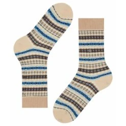 Burlington Socks Fair Isle Men Socks - Sandstone