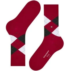 Burlington Socks King Socks - Red And Black