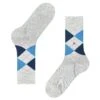Burlington Socks King Soft Combed Socks - Grey/Navy