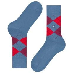 Burlington Socks Manchester - Blue And Red