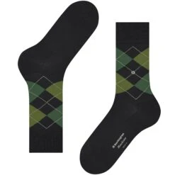 Burlington Socks Manchester Socks - Green And Black