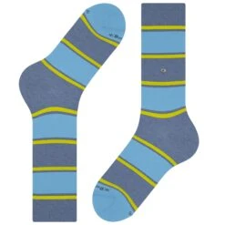 Burlington Socks Rugby Stripe Men Socks - Blue/Yellow