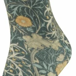 Burlington Socks X Morris & Co Seaweed Socks - Dark Blue -Emporio Clothing Shop burlington socks x morris co seaweed socks dark blue p53093 715099 image