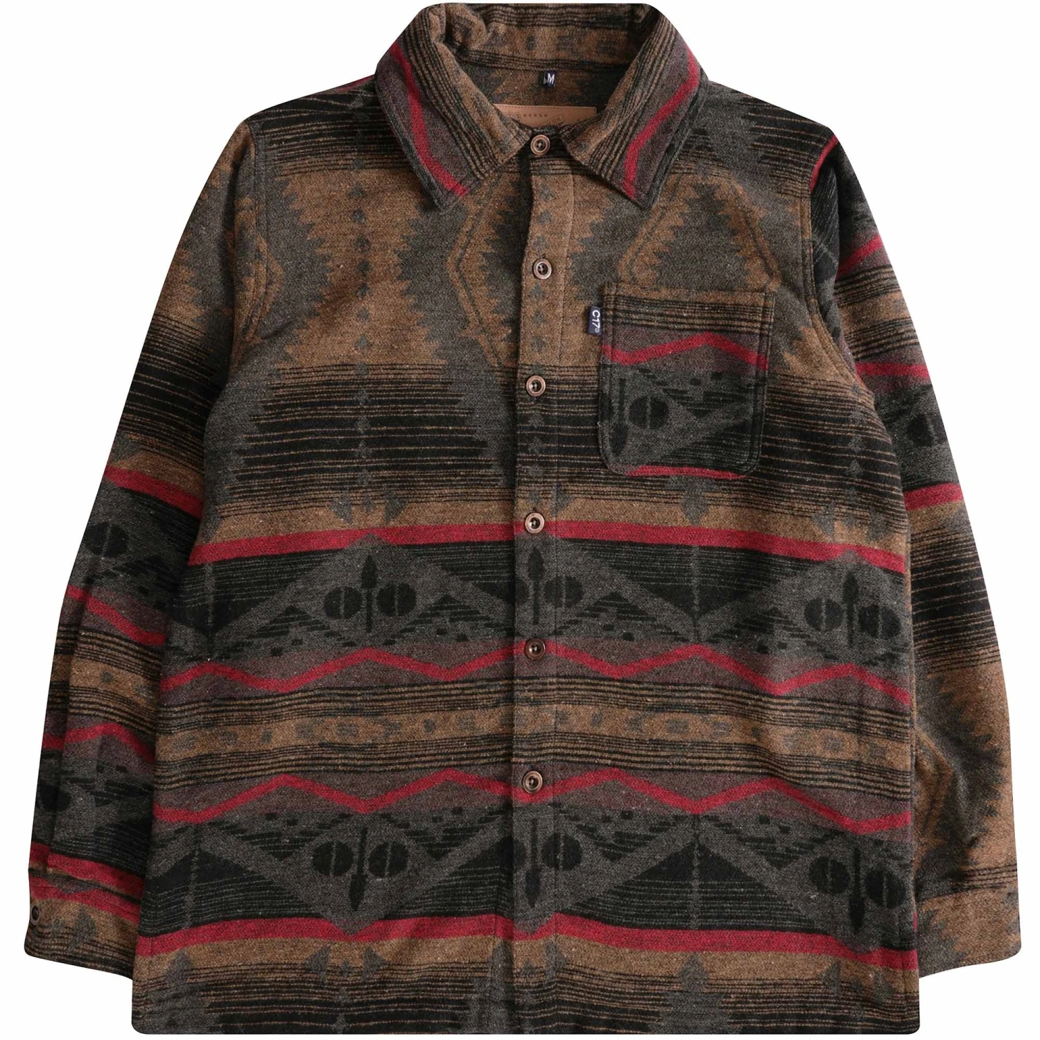 C17 - Cedixsept Jeans Navajo Overshirt - Brown/Red 3 C17 - Cedixsept Jeans Navajo Overshirt - Brown/Red