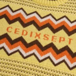 C17 - Cedixsept Jeans Script Peaks Knitted Sweatshirt - Lemon Mix -Emporio Clothing Shop c17 cedixsept jeans script peaks knitted sweatshirt lemon mix p51565 692089 image