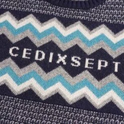 C17 - Cedixsept Jeans Script Peaks Knitted Sweatshirt - Navy Blue -Emporio Clothing Shop c17 cedixsept jeans script peaks knitted sweatshirt navy blue p51566 692121 image