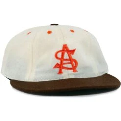 Ebbets Field Flannels San Antonio Missions 1948 Vintage 8 Panel Ballcap - White