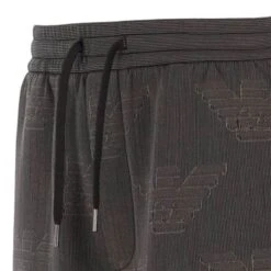 Emporio Armani Bermuda Double-Jersey Board Shorts With All-Over Op-Art Eagle - Grigio -Emporio Clothing Shop emporio armani bermuda double jersey board shorts with all over op art eagle grigio p53860 743658 image
