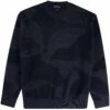 Emporio Armani Chenille Knitted Jumper - Blu Navy -Emporio Clothing Shop emporio armani chenille knitted jumper blu navy p60402 891269 image