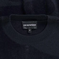 Emporio Armani Chenille Knitted Jumper - Blu Navy -Emporio Clothing Shop emporio armani chenille knitted jumper blu navy p60402 891274 image