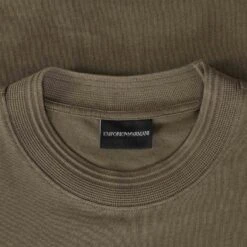 Emporio Armani Embossed Logo T-Shirt - Fango -Emporio Clothing Shop emporio armani embossed logo t shirt fango p57603 836675 image