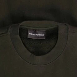 Emporio Armani Heavyweight Jersey Sweatshirt - Military -Emporio Clothing Shop emporio armani heavyweight jersey sweatshirt military p60561 896090 image